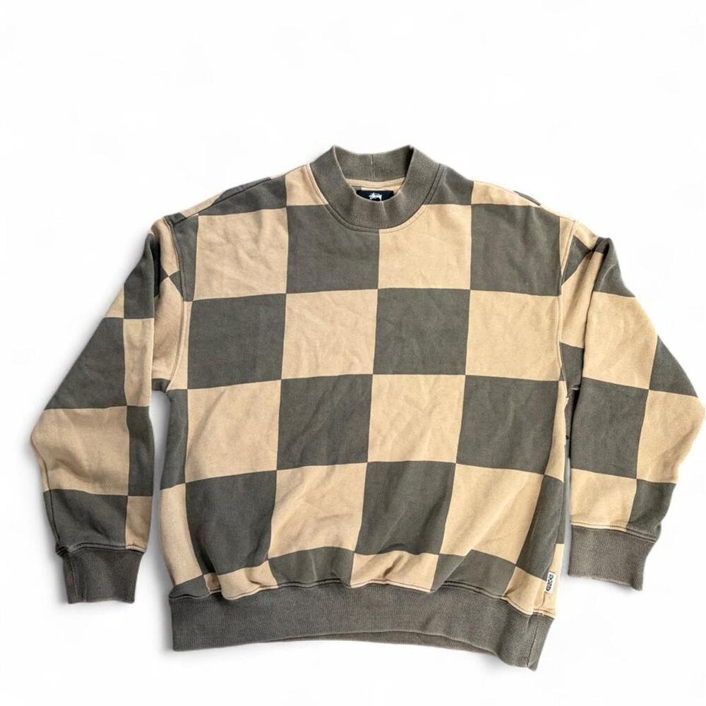 Y2K Stussy Crewneck Checkered